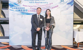 Ms. Venus Lee, Head of Corporate Communications joined the Asian Canoe Polo Championship 2015 Presentation Gala Dinner to congratulate the winners and celebrate the 40th anniversary of Hong Kong Canoe Union. (Photo provided by The Hong Kong Canoe Union)