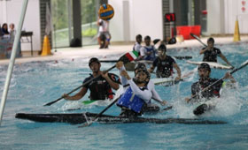 本行贊助「第16屆亞洲獨木舟水球錦標賽」，協助推動本港的運動發展。（照片由香港獨木舟總會提供）