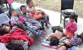 地震令超过两万名儿童受影响。（图片辑自网络新闻报导）