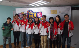 Participated colleagues posed for a picture with representative of Baptist Oi Kwan Social Service, the beneficiary of the Workshop.